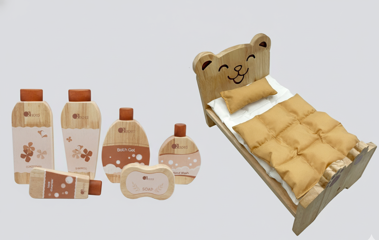 Classic Wooden Bed + Spa Set