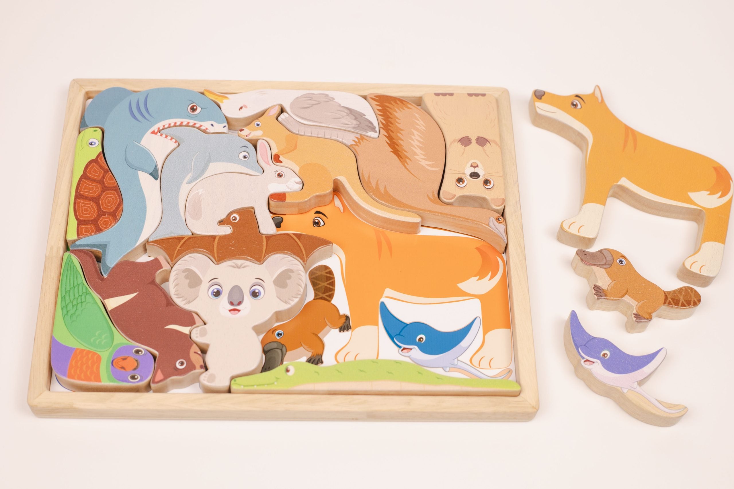 Australian Wildlife puzzle and play set