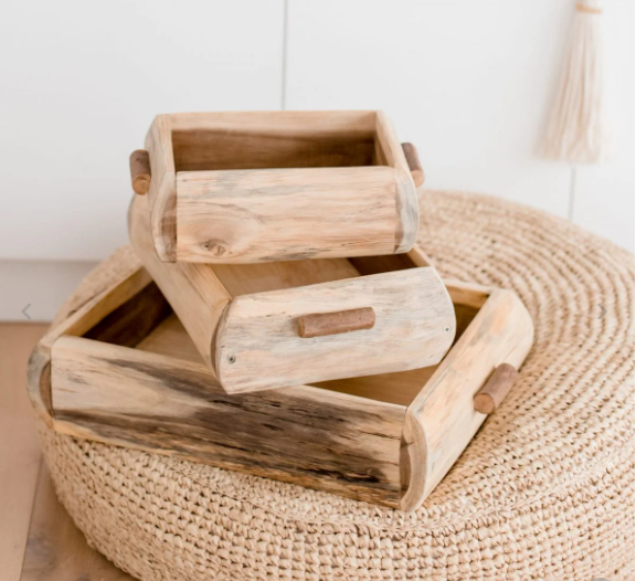 Bamboo Sorting Trays set of 3