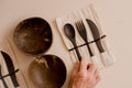 Coconut Bowls And Utensils Set of 2