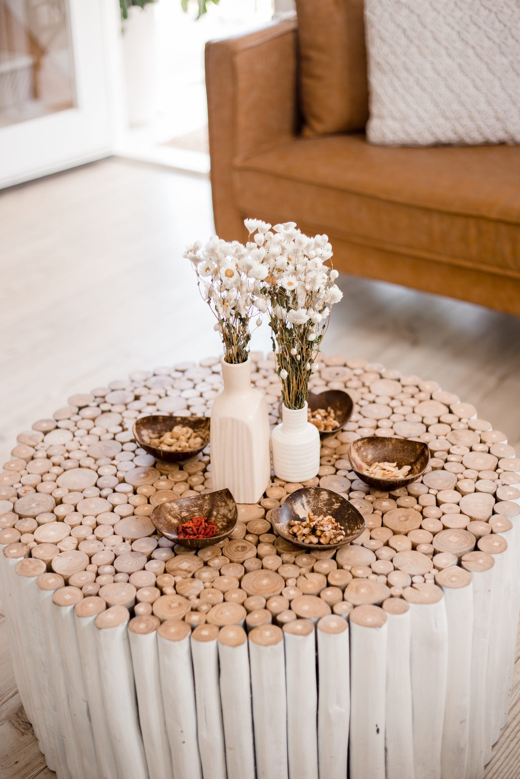 Coconut Heart Tray Set of 5