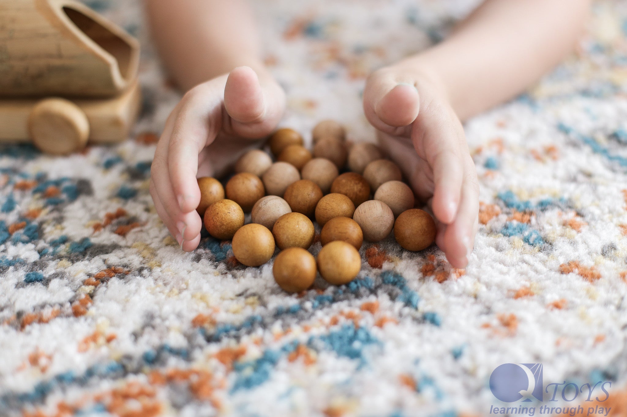 2 Tone Wooden Balls Set of 50